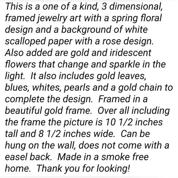 Framed Costume Jewelry Artwork - Picture 8 of 8